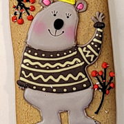 Рисувана меденка Коледен мечок